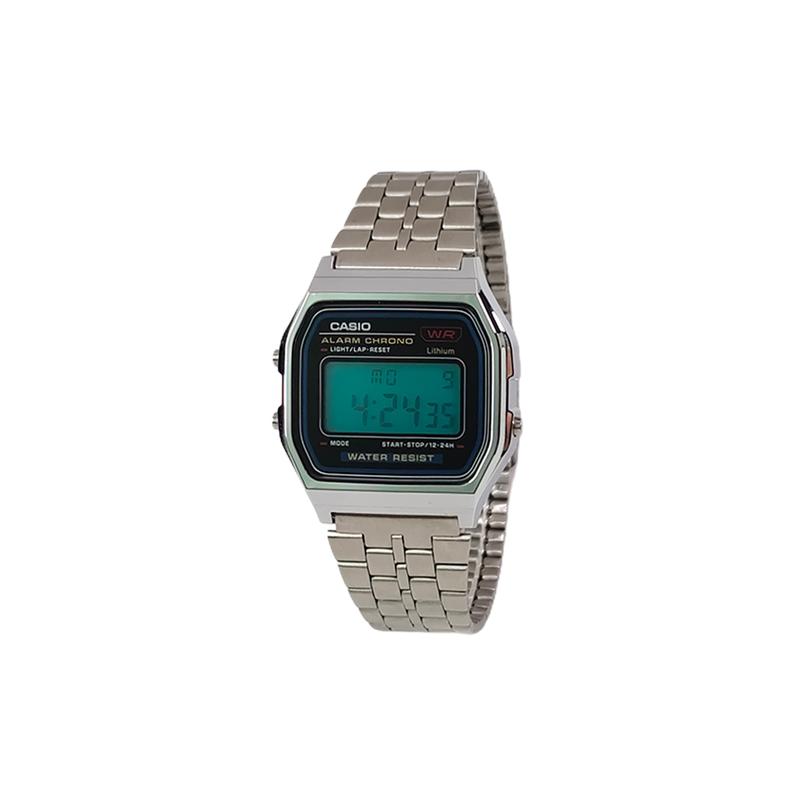 CASIO Customized watch modified series silver stainless steel case A159WA-N1D modified-Qingjing Yeying A159WA-N1D(Watch5-GaiZhuang-QingJingYeYing)