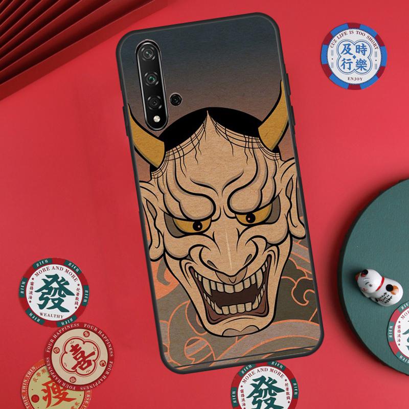Samurai Oni Mask For Huawei Nova 12s 7i 8i 11i 12i Y73 Y70 Y90 Y60 Y72 Y61 Y91 9 10 SE P30 Pro P40 Lite Case