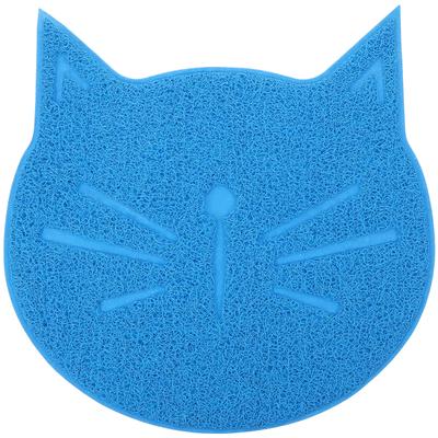 Cat Shape Feeding Mat Premium PVC Non-Skid Waterproof Reusable Pet Food Bowl Protector for Cats Dogs Easy Clean Floor Mat Home