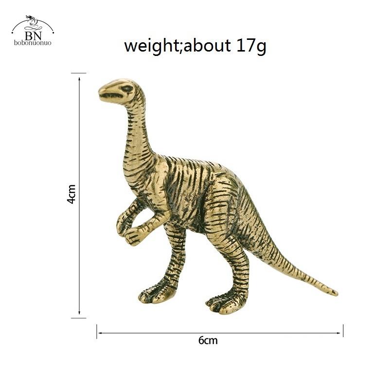 Solid Brass Velociraptor Dinosaur Jurassic Dinosaur Family Small Statue Office Desktop Ornaments Tea Pet Crafts Animal Figurines