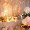 Faux Pearl Bowknot Banner Hanging Pendant Reusable Bow Beaded Garland  Birthday Decor