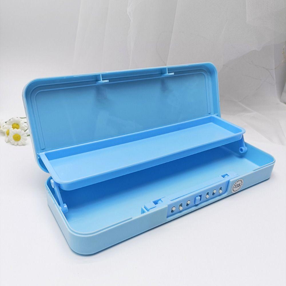 

Double-layer Pencil Case Password lock Stationery Organizer Simple Stationery Storage Box Student 1