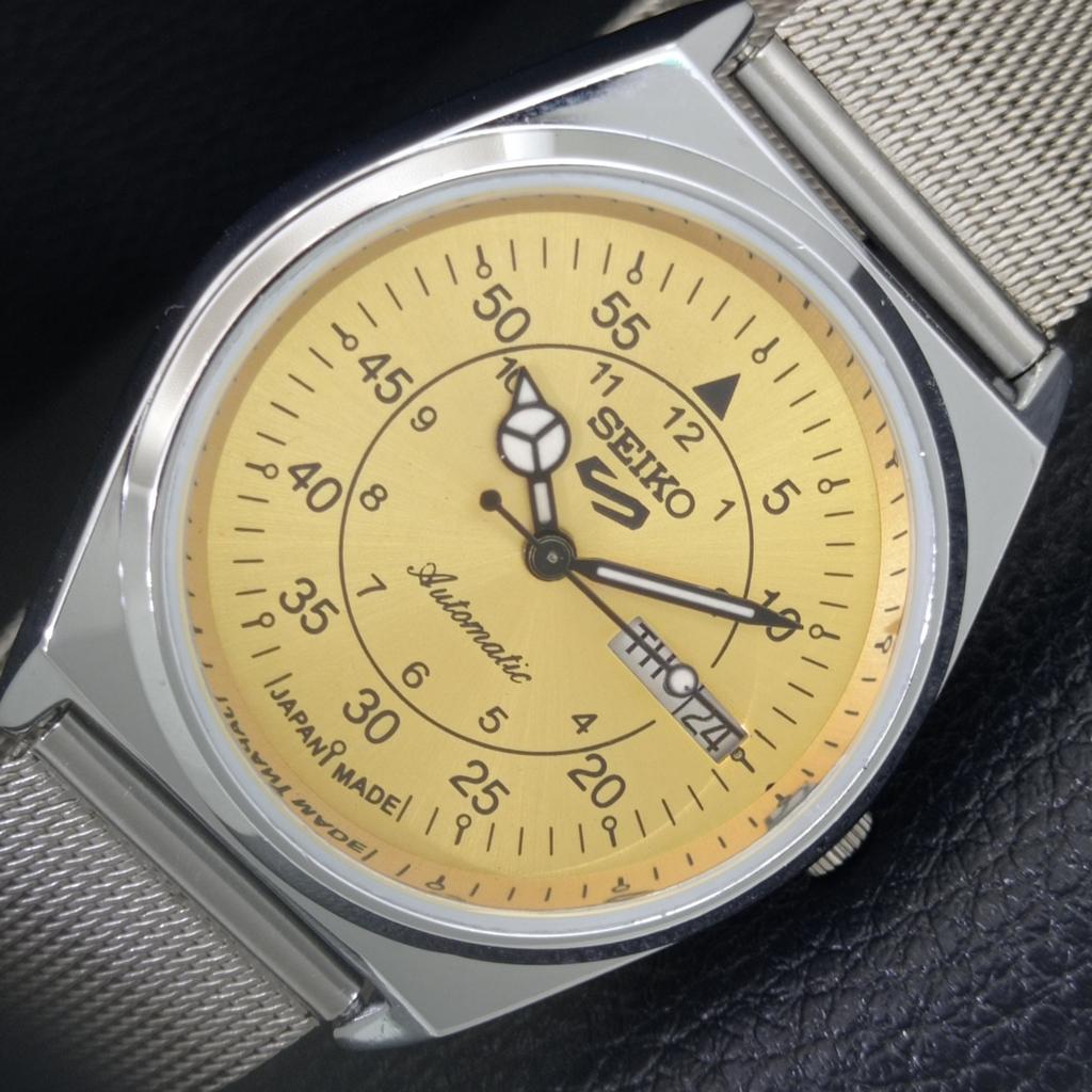 ВИНТАЖНЫЕ SEIKO 5 АВТОМАТИЧЕСКИЕ 6309A ЯПОНИЯ МУЖСКИЕ ВОССТАНОВЛЕННЫЕ ЗОЛОТЫЕ ЧАСЫ a442169-1