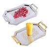 Stainless Steel Storage Tray with Handle Delicate Restaurant Cafe Shop Bar Decor