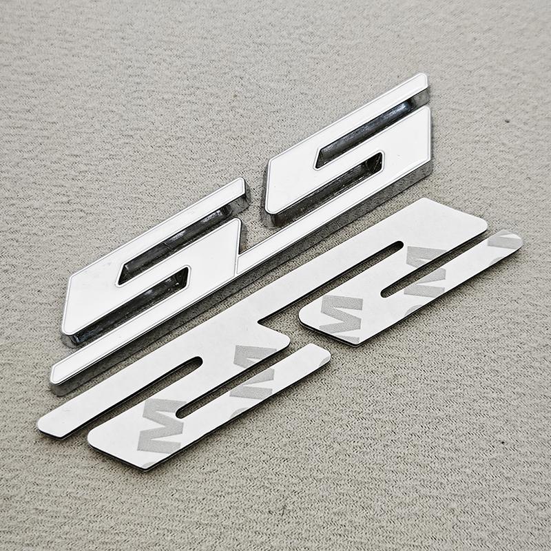 3D Metal Car Styling Red Black Logo SS Sticker Emblem Rear Trunk Badge For Chevrolet Camaro Chevelle Impala Malibu Accessories