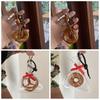 Bagel Alkaline Bread Pendant Cute Croissant Bag Accessory Palm-leaf Fan Pendant  Backpack Decor