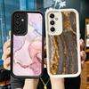 Phone Case for Samsung Galaxy A17 A16 A15 A14 A13 Gold Granite Marble Pattern A56 A36 A26 A55 A35 A25 A54 A34 A24 A53 A33 A23 A0