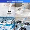 TASVAC EB5 Cordless Spin Scrubber, 450RPM with 5 Brush Heads, Blue & White