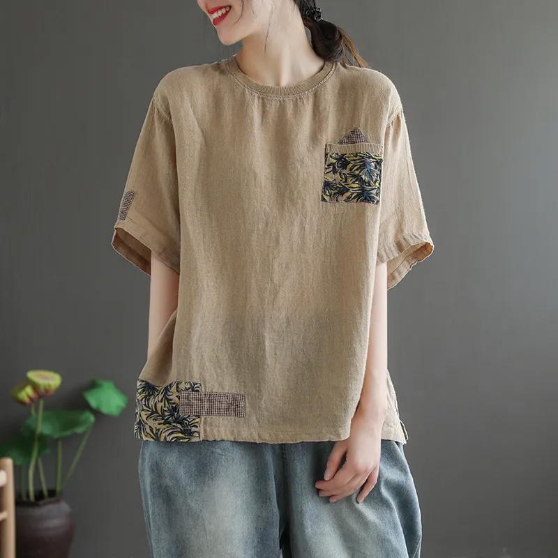 Dámské tričko Letní Velká velikost Bavlněné tričko Měkké Volné Ležérní Pohodlné Pulovr Tričko Top