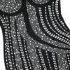 Women's Celebrity Nightclub Party Sexy Suspenders Split Hot Diamonds Dresses