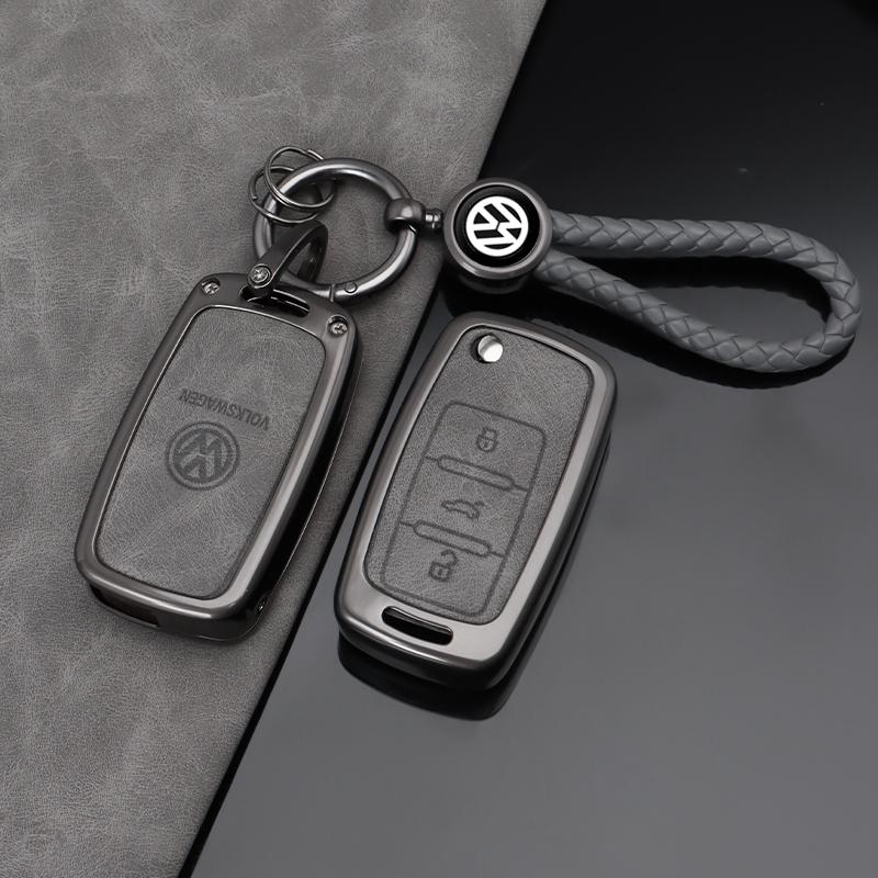HAT1 Car Key Case Car Key Full Cover Protection Shell Holder For VW Volkswagen Jetta Golf Polo MK7 Passat Beetle Keychain Accessories