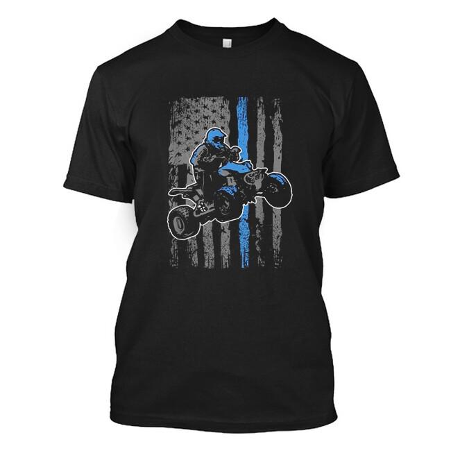 American Flag Four Wheeler Quad Men ATV Riding Gift T-Shirt XXXL