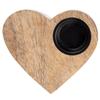 Świecznik Drewniany Stojak Podstawka Świeczkę Tealight Stół Serce 13 Cm