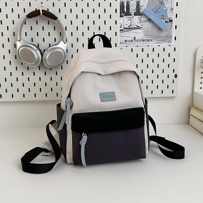 New High-value, Fresh, Sweet and Cute Contrasting Color Backpack, Casual and Lightweight Backpack for Junior High School Students