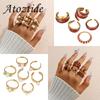 Atoztide New Vintage Simple Open Ring For Men Women  Stainless Steel Designer Multiple Styles Couple Finger Ring Jewelry Gift