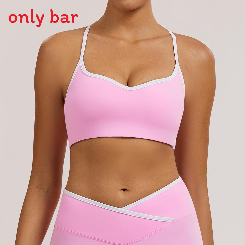 Yoga Sports Bra For Women With Quick Dry Fabric Mesh Back Support For Running And Fitness