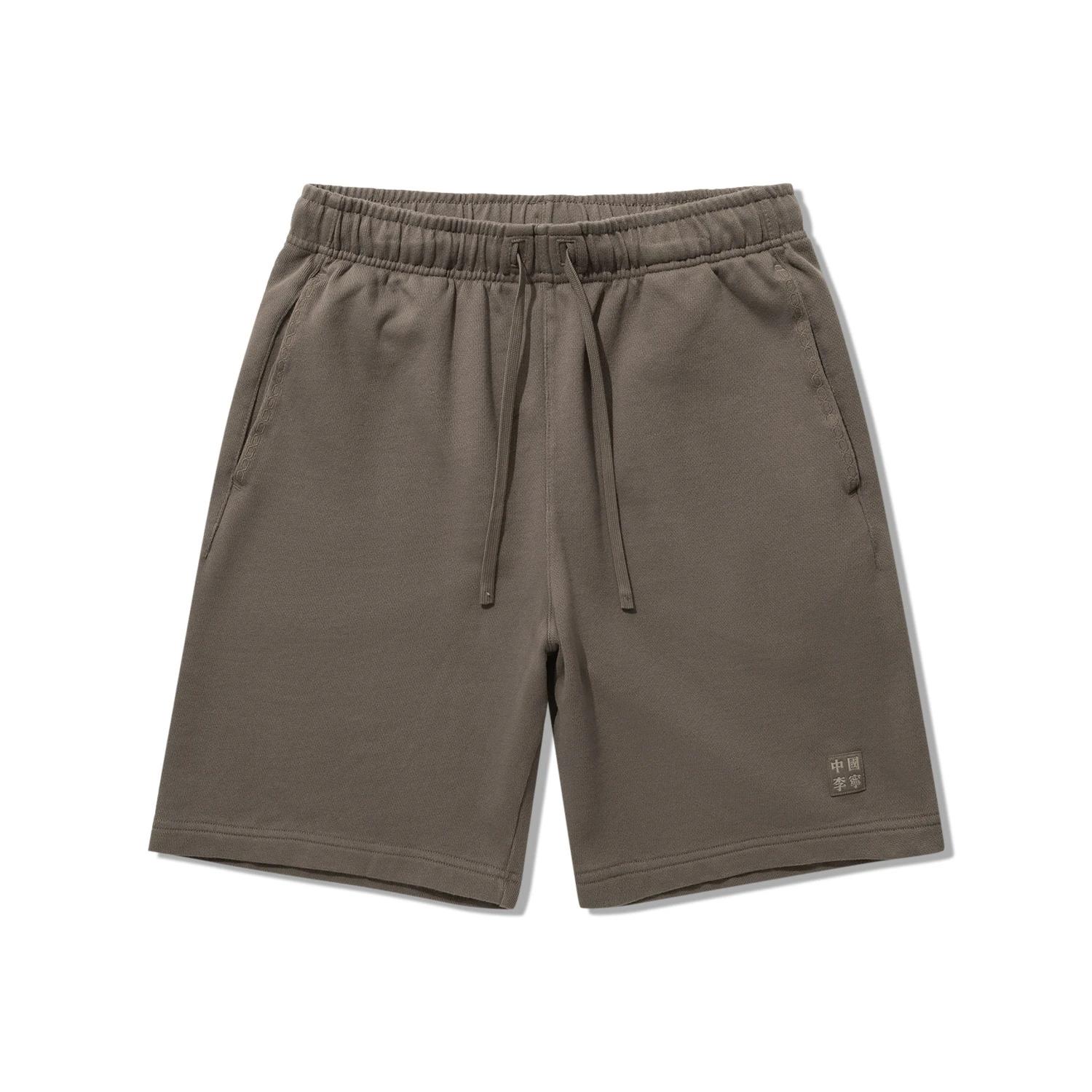 

Li Ning Серия Vital Однотонные Шорты средней посадки на кулиске Дышащие Универсальные Повседневные Шорты до колена Мужские шорты AKSU815-1 L