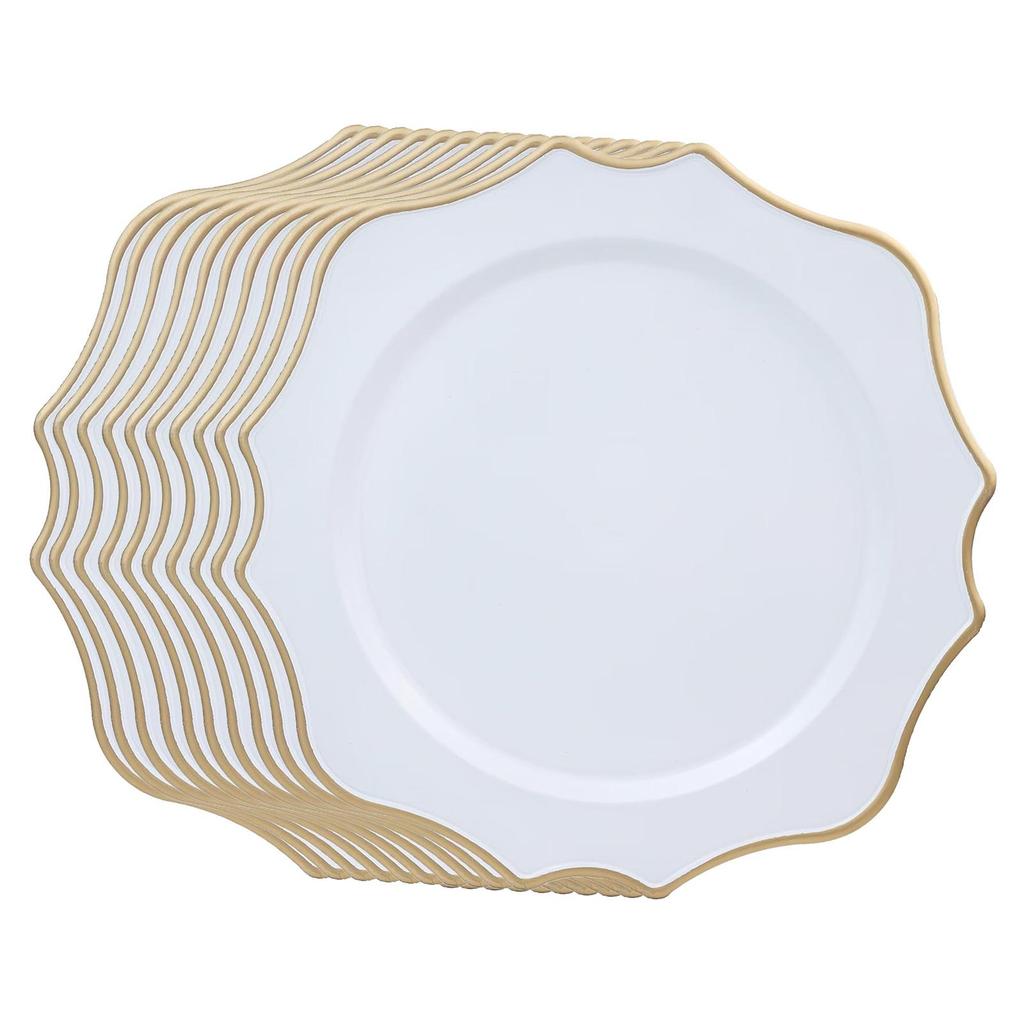 10 Count Dinner Serving Plates for Events
