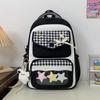 Schoolbag female high-value cute primary school students contrasting color backpack Korean version ins college style junior high school backpack