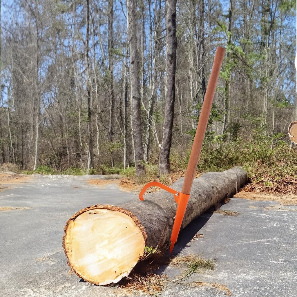 Log Peavey 46.5 in Wooden Handle Log Lifter Max 18 in Opening Log Roller