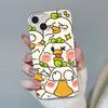 Full Screen Cute Little White Duck Suitable for iPhone17promax Apple 16 Mobile Phone Case 14/13 Transparent 15 All-inclusive X