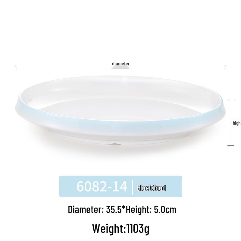 Okrągły talerz melaminowy - Naczynia stołowe inspirowane porcelaną dla restauracji i hoteli, Idealny do kuchni zachodniej