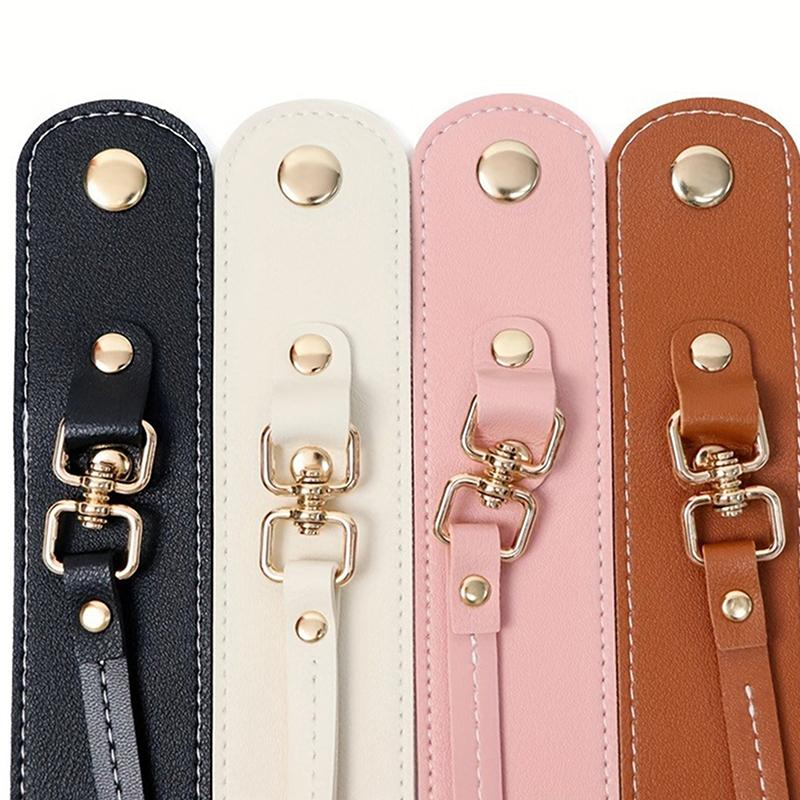 Trendy Solid Color Pu Leather Glove Scarf Holder Strap Outdoor Travel Hat Clip Portable Multifunctional Towel Storage Clip