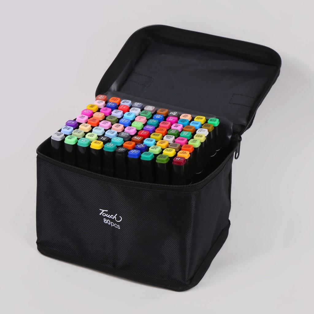 48-Color Touch Double-Ended Alcohol-Based Marker Set for Kids