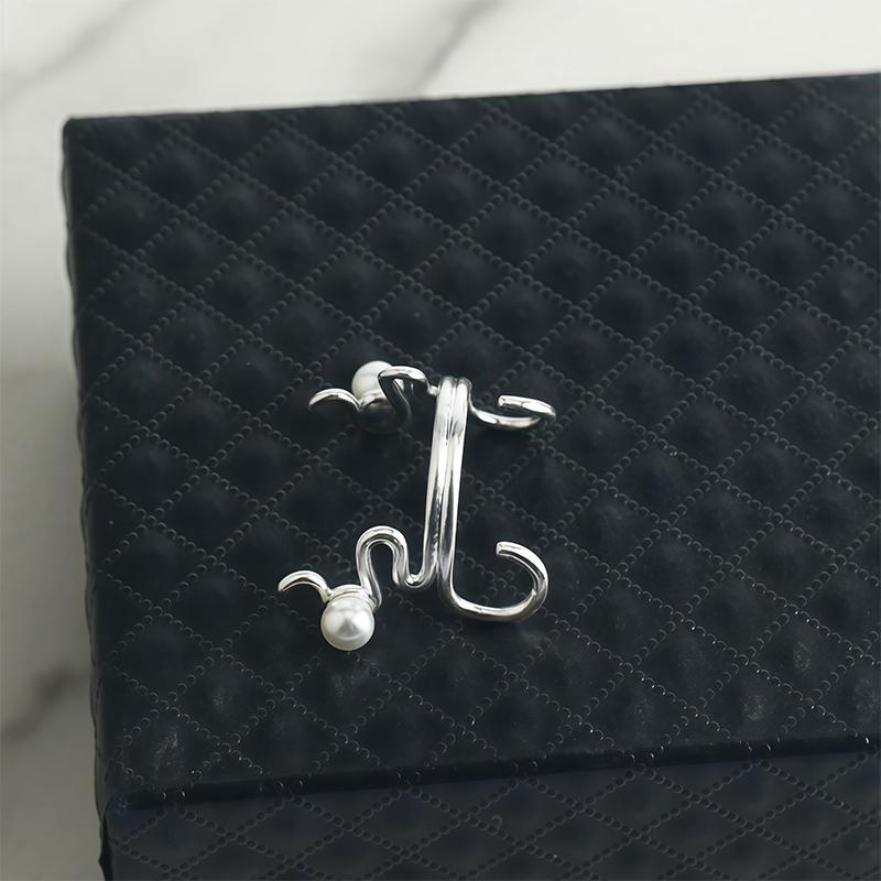 Punk-Stil Retro Nasenclip ohne Piercing Einzigartiger und Kreativer Nasenschmuck aus Kunstperlen