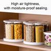 360-Degree Rotating Grain Dispenser Dry Food Storage Bin with Lids Cereal Dispenser with 6 Sealed Containers for Rice Flour Oats Pantry Countertop