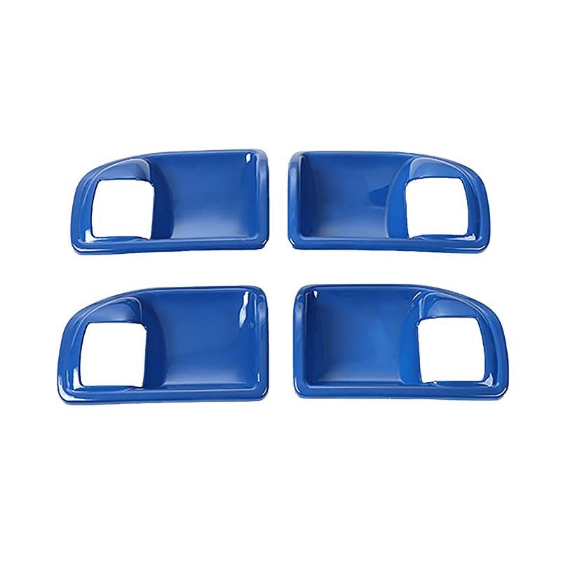 TESIN 4 Door Interior Door Handle Bowl Decoration Cover Trim Stickers for Jeep Wrangler JK 2011-2017 ABS Car Accessories