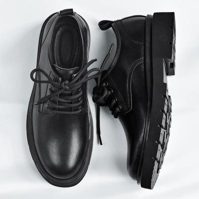 Heren Britse Stijl Leren Casual Schoenen Ronde Neus Zakelijk Formeel Kleding Werkschoenen Comfortabel Klassiek Kantoor Kleding Herfst Winter