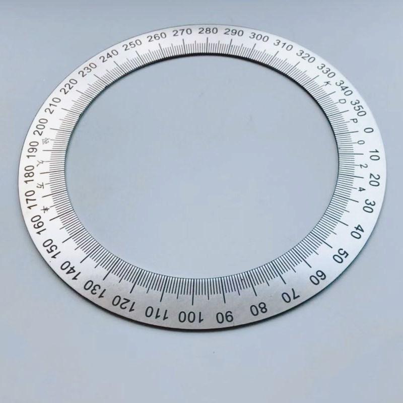 360 Degrees Dial Scale Identification Dial Degree Graduated Circle Disk Protractor For Machine Tool Measurement Tools 120x90mm