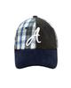 THEMUSEUMVISITOR Check Mix Match Ballcap (Navy)