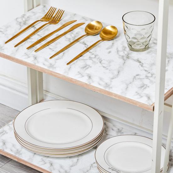 1 Roll 30/45CMx300CM Cabinet Liner Waterproof PVC Drawer Shelf Liner Dust-proof Cuttable