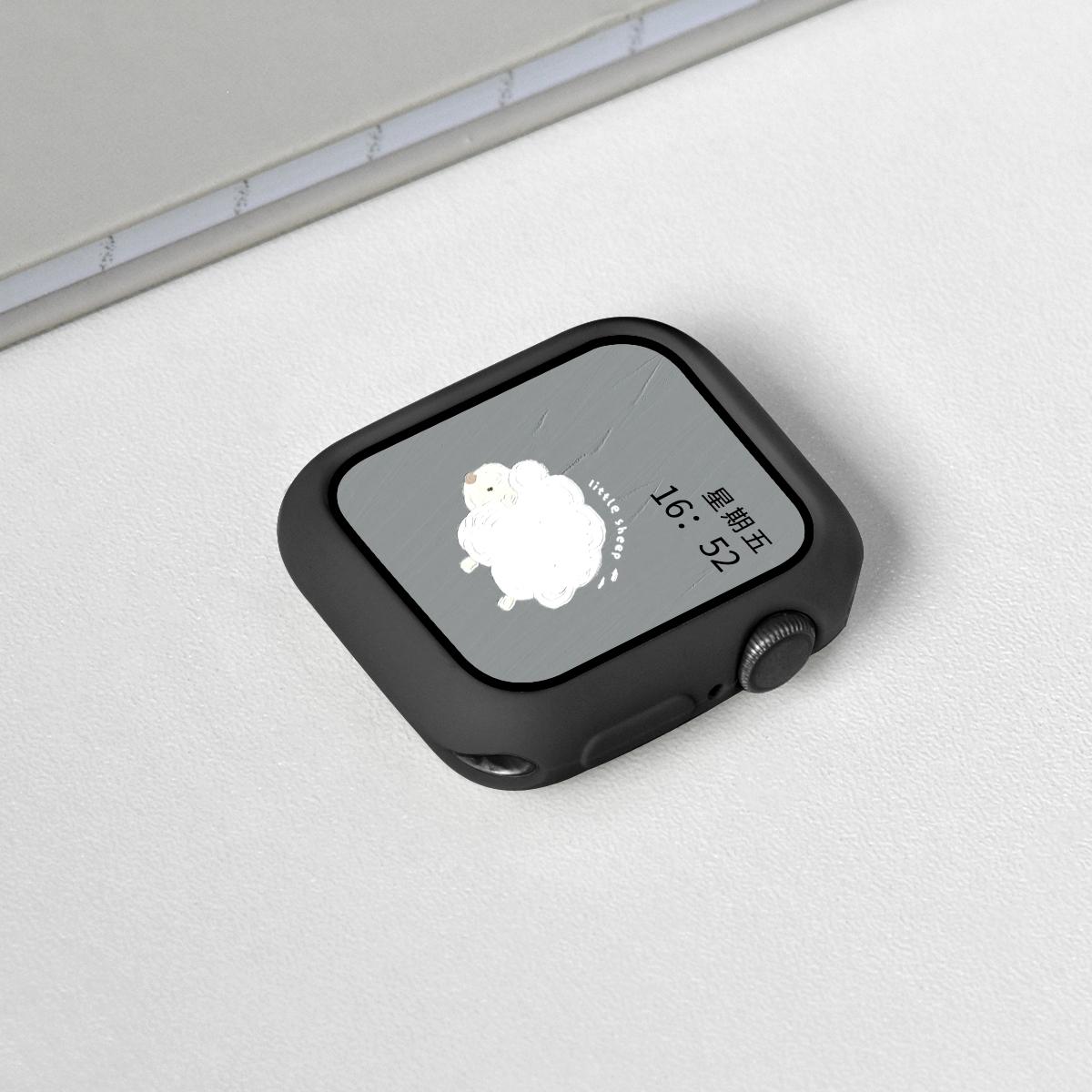

Candy Silicone Case for Apple Watch Ultra 2 49mm Cover 9 8 7 6 Se 5 4 45mm 42mm Protection Iwatch Series 44mm 40mm 41mm Bumper iwatch S10 - 46mm чорний