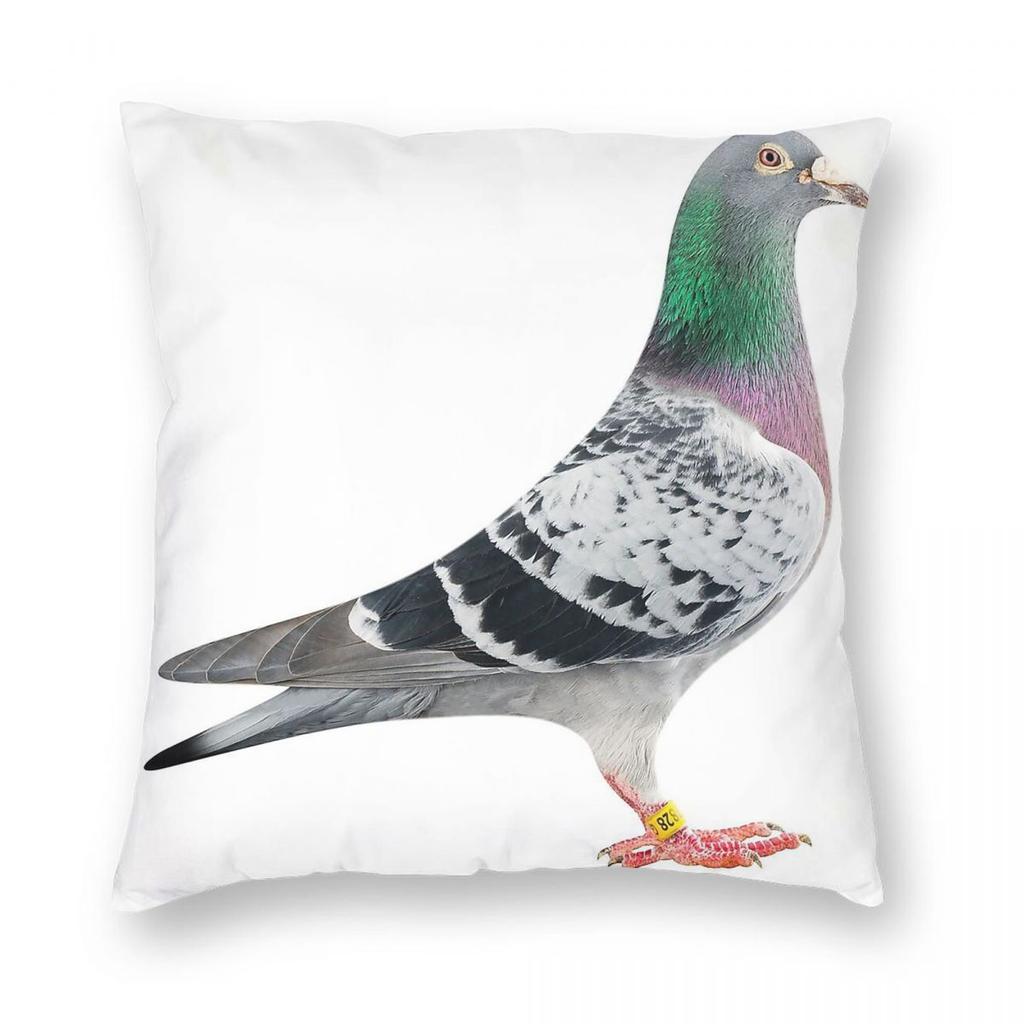 Racing Pigeon Square Pillowcase Polyester Linen Velvet Creative Zip Decor Pillow Case Bed Cushion Cover Wholesale