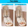 2-in-1-Design Halbe Pillenteiler Einstellbarer Teiler Organizer Medikamenten-Organizer Staubdichte Pillendose für kleine oder große Pillen