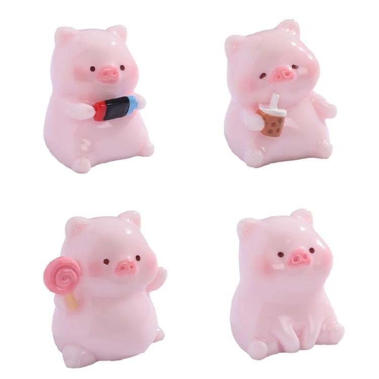 Resin Mini Pigs Miniature Pigs Figurine,Fairys Garden Accessories Garden,Microlandscape,Plant Pot,Bonsais Crafts