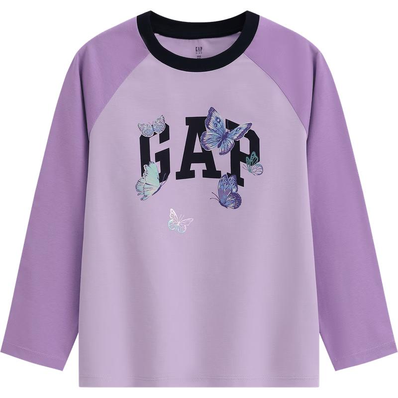GAP Girls  Logo Raglan Long-Sleeve T-Shirt 140/68