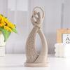 European Style Sandstone Couple Figurine—Romantic Resin Decor for Valentine's Day