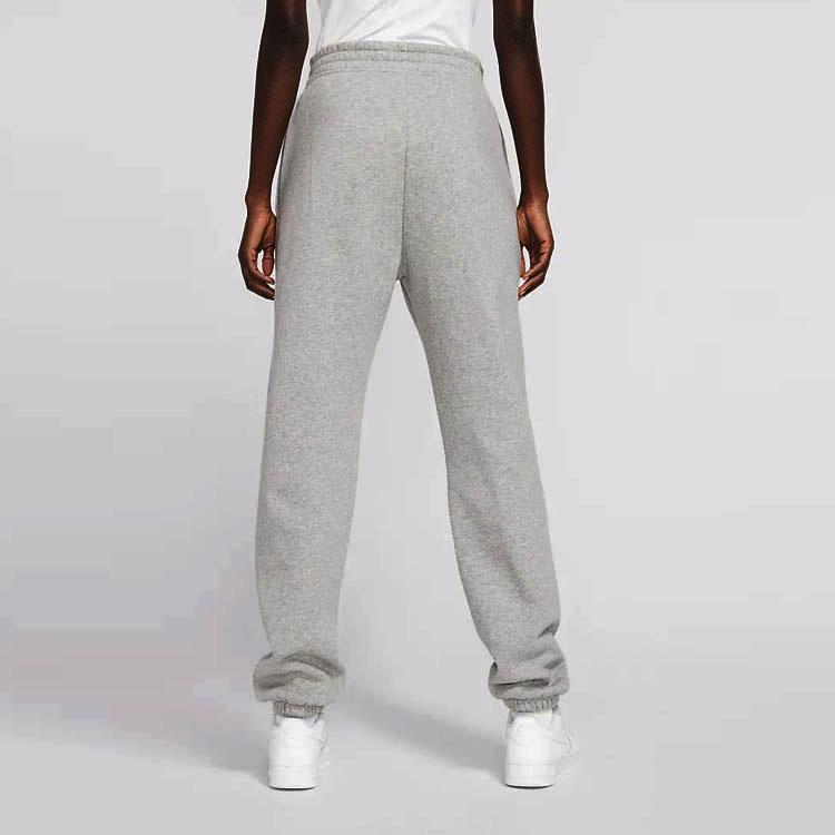 New Nike Women's Sportswear Collection Essential Fleece Trousers Dark Grey Heather/White BV4089-063