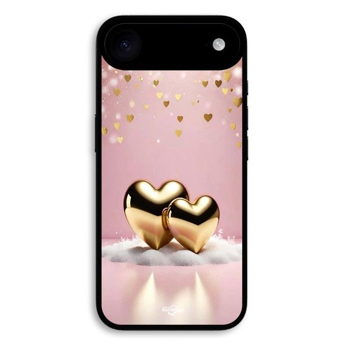 Coque Pour iPhone 17 Air coeur dorée brillant