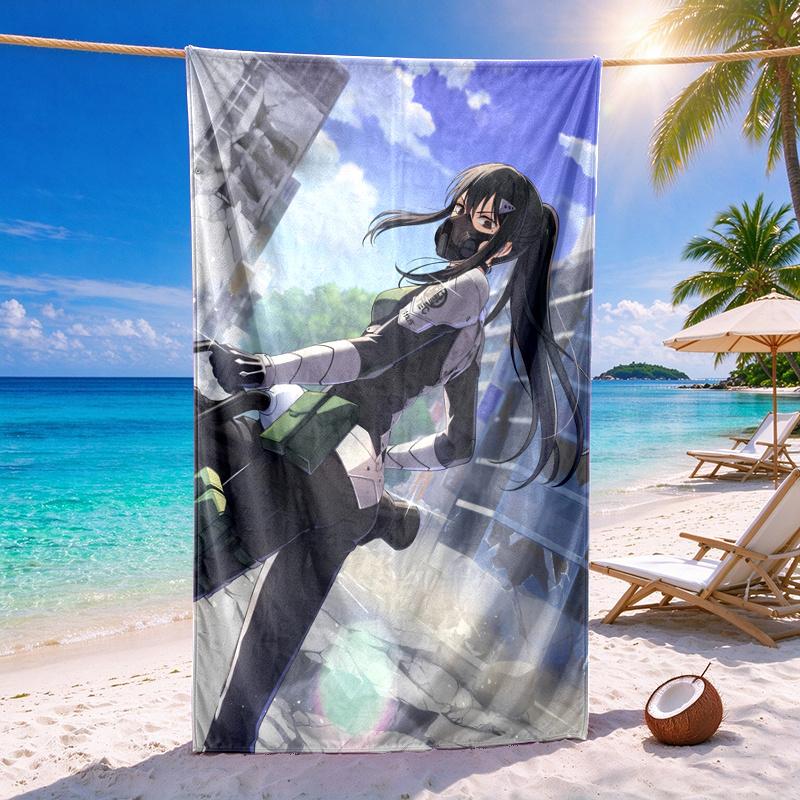 Kaiju No. 8 Quick-drying soft and absorbent beach towel—perfect for beach trips swimming outdoor camping and travel an essential beach item