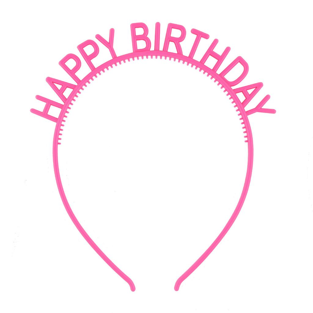 Candy Color Happy Birthday Headbands with Teeth Plastic Hair Hoops Bands Clasps Party Decoration Tiara Crowns Accessories