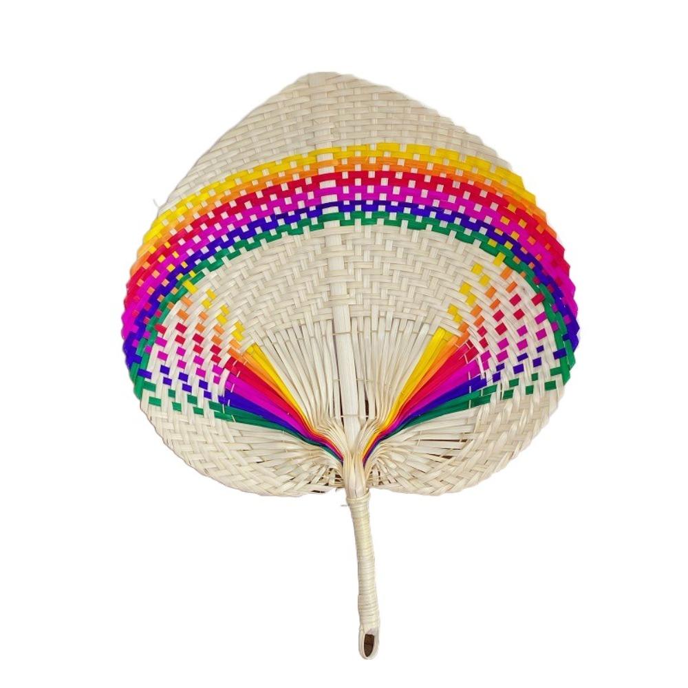 Lightweight Rattan Fan Handmade Straw Fan Artistic Bamboo Woven Fan  Home Decoration