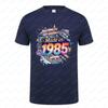 Classic 1985 Year Vintage Cotton T Shirt Retro 80s Style Short Sleeve Casual Oneck Tee Unisex for Men Women 40th Birthday Gift