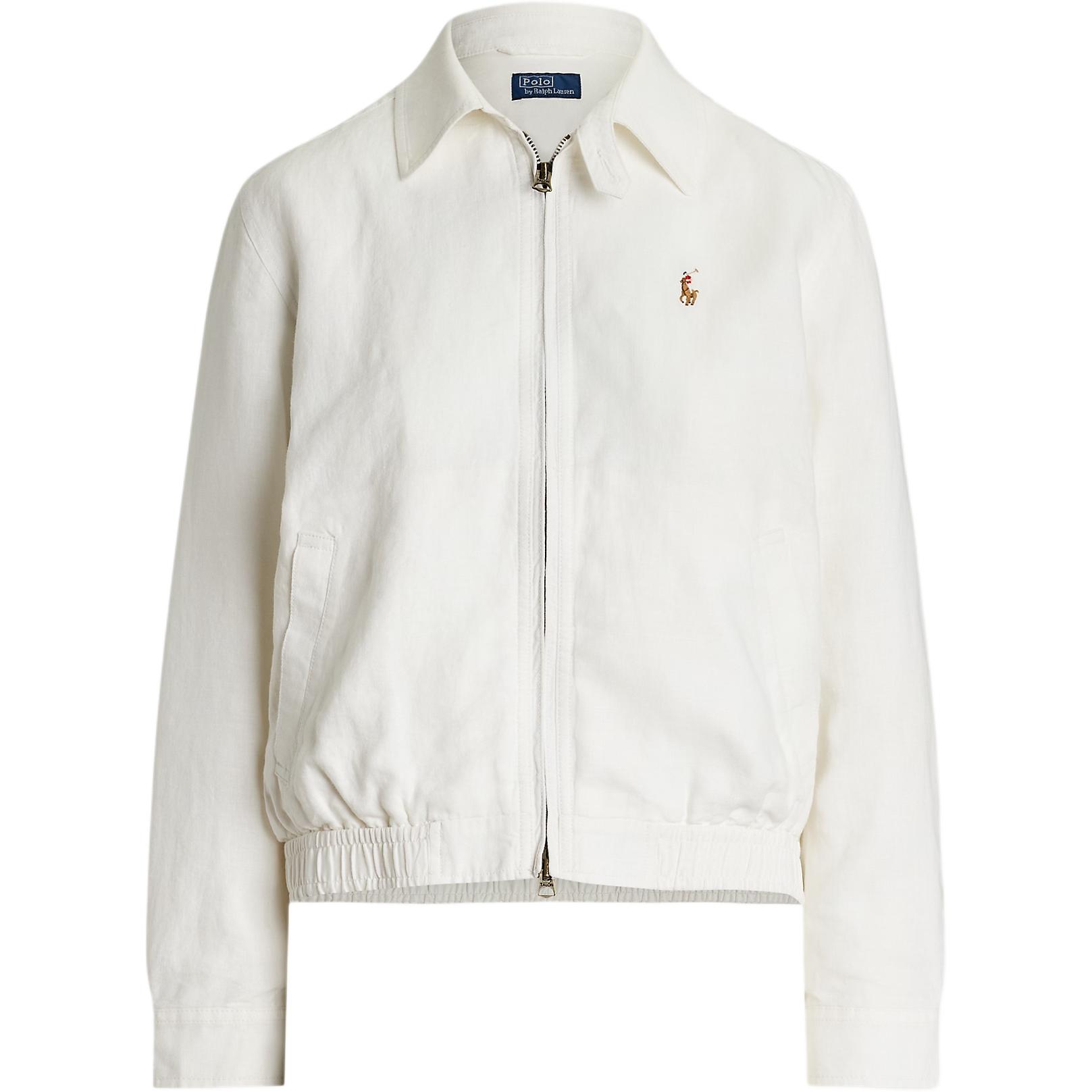 

Polo Ralph Lauren Logo Zip Loose Long Sleeve Jacket Women jackets White 100006862 L