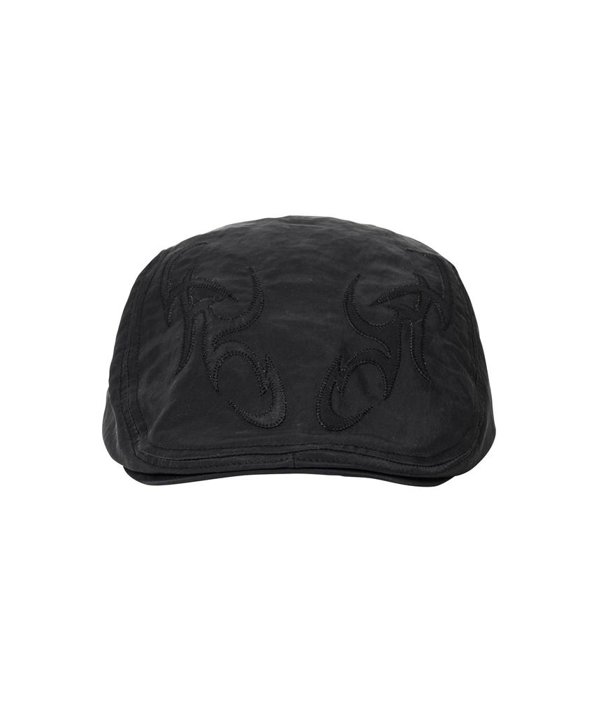 AJOBYAJO Tribal Logo Nylon Flat Cap [Black]