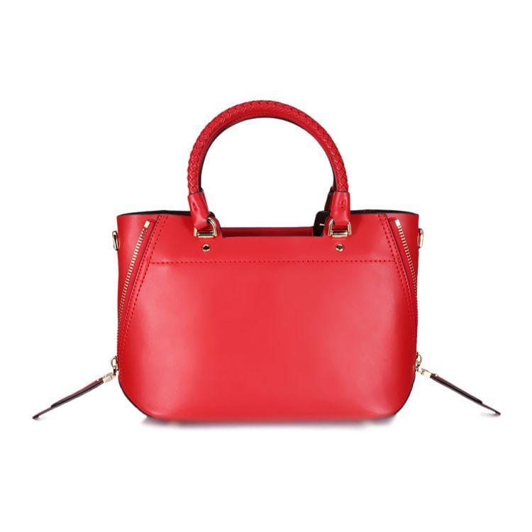 Michael Kors Mk Blakely Solid Color Large Capacity Commuter Tote Bag Crossbody Bag Medium Women Bags Bright-Red 30S8GZLM6L-BRIGHT-RED